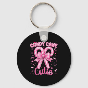 Candy Cane Cutie Coquette Pajamas Pjs Christmas Xm Key Ring