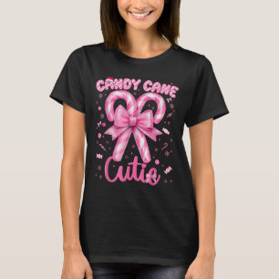 Candy Cane Cutie Coquette Pajamas Pjs Christmas Xm T-Shirt