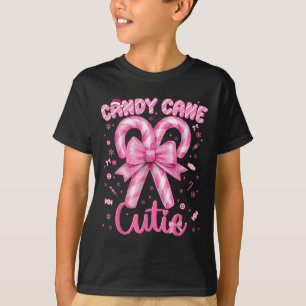 Candy Cane Cutie Coquette Pajamas Pjs Christmas Xm T-Shirt