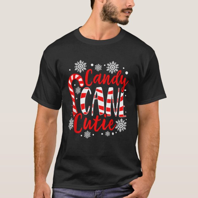 Candy Cane Cutie Cute Christmas Holiday Sweet Prec T-Shirt (Front)