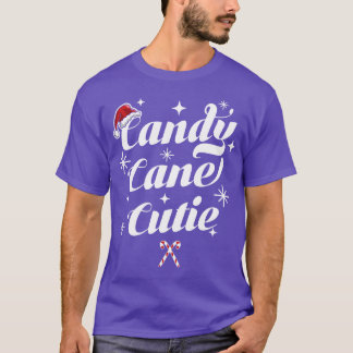 Candy Cane Cutie Funny Christmas Candy Cane Snowfl T-Shirt