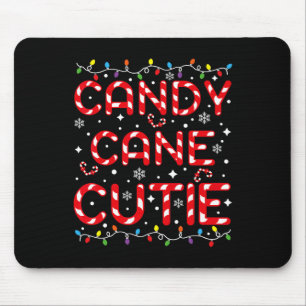 Candy Cane Cutie Funny Christmas Kids Toddler Xmas Mouse Mat