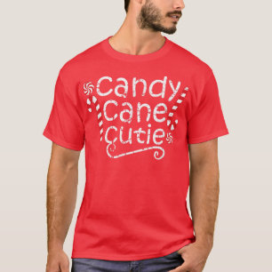 Candy Cane Cutie Funny Christmas Pyjamas Costume V T-Shirt