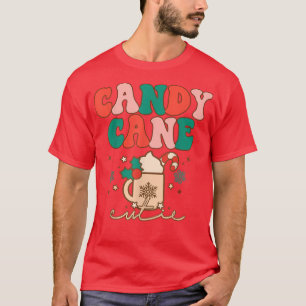 Candy Cane Cutie Groovy Vibes Hot Cocoa Family Chr T-Shirt