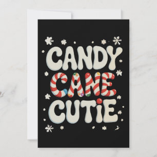 Candy Cane Cutie Snowflakes Xmas Christmas Holiday Invitation