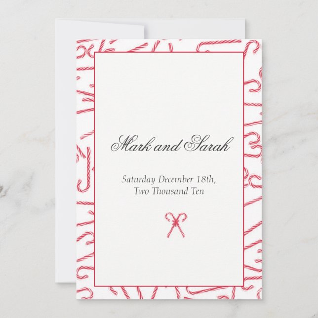 Candy Cane Dance Invitation P (Front)