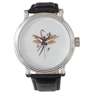 Candy Cane Dragonfly Watch