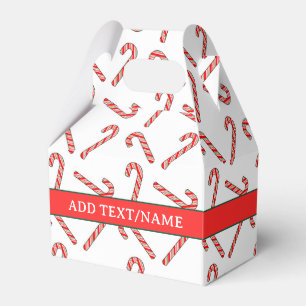 Candy Cane Drawings In Red Green White Favour Box