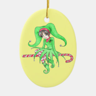 Candy Cane Elf  Ornament