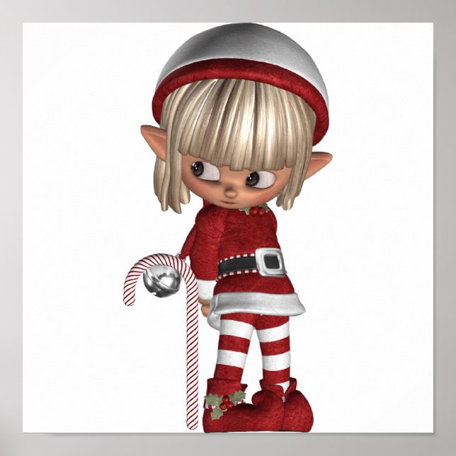 Candy Cane Elf Poster (Front)