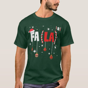 Candy Cane Fa La 8 Math Teacher Christmas Teacher  T-Shirt