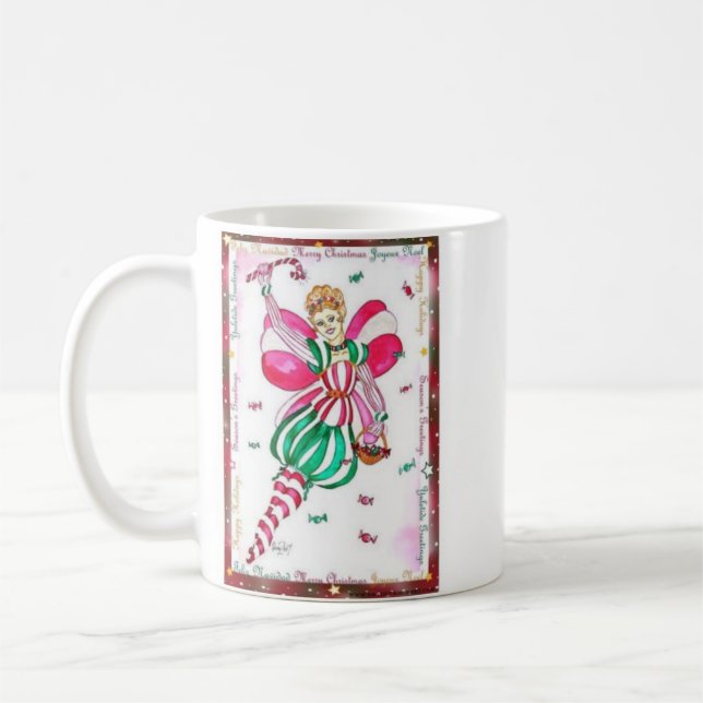 Candy Cane Fairy Mug (Left)