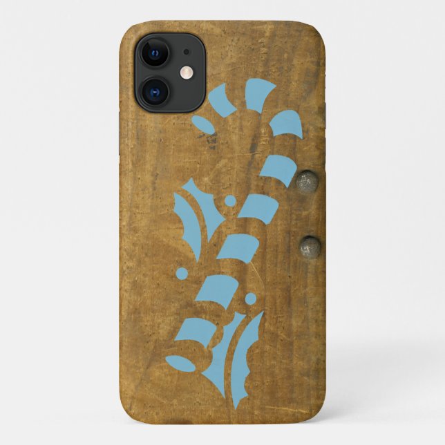 Candy Cane Faux Wood Holiday Case-Mate iPhone Case (Back)