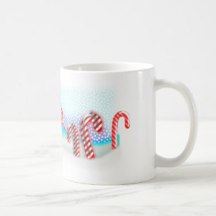 Candy Cane Forest Christmas Small Coffee Mug