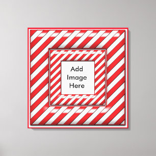 Candy Cane Frame Canvas Print