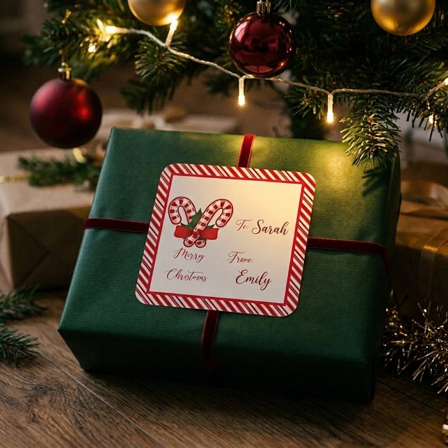 Candy cane gift tag stickers (Creator Uploaded)