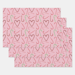 Candy cane gift wrap 3 pack