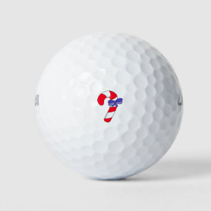 Candy cane golf balls