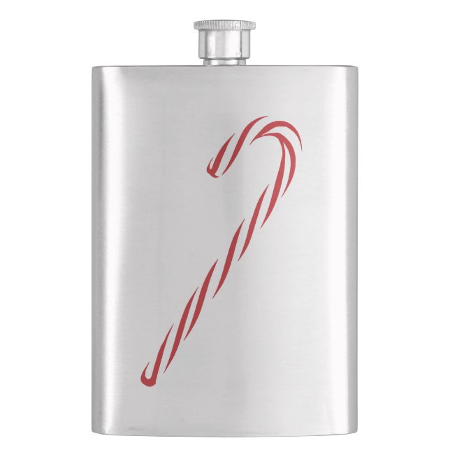 Candy Cane Graphic Hip Flask (Front)