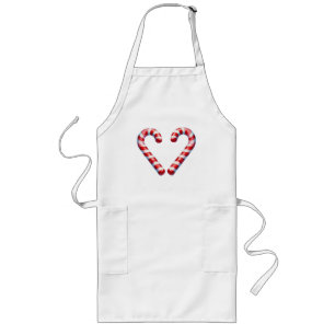 candy cane hart long apron