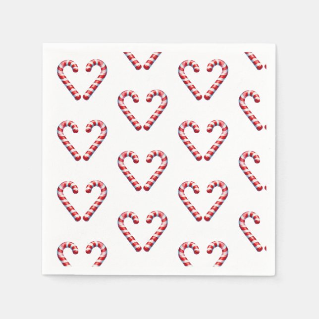 candy cane hart  napkin (Front)