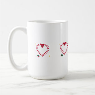 candy cane heart, christmas candle, holiday baking coffee mug