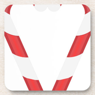 candy cane heart coaster