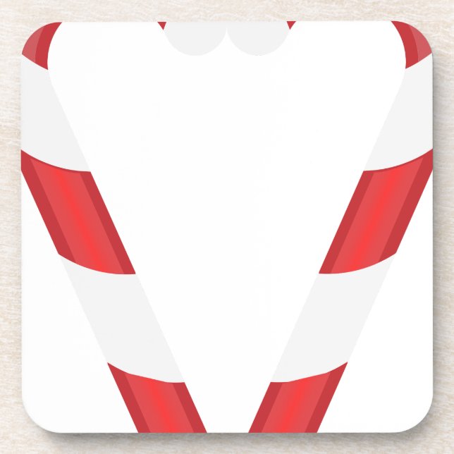 candy cane heart coaster (Front)
