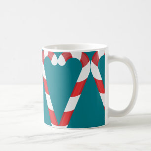 candy cane heart coffee mug