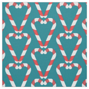 candy cane heart fabric