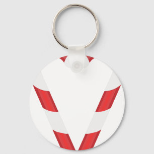 candy cane heart key ring