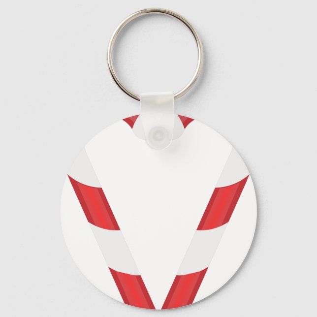 candy cane heart key ring (Front)