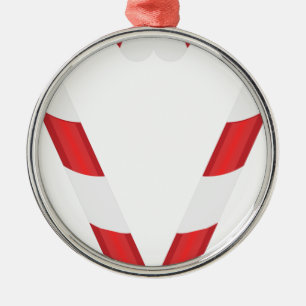 candy cane heart metal tree decoration