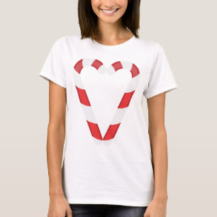 candy cane heart T-Shirt