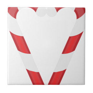 candy cane heart tile