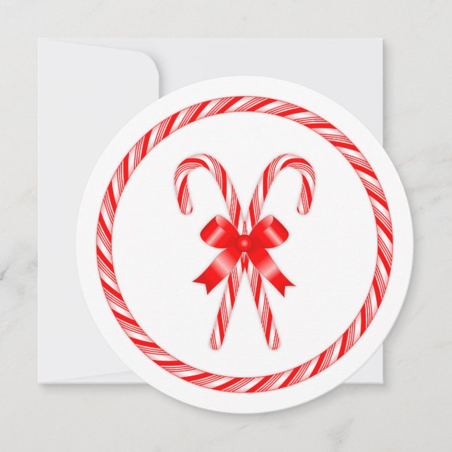 Candy Cane  Holiday Card (Front)