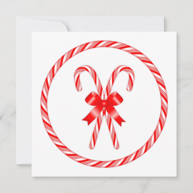 Candy Cane  Holiday Card (Front)
