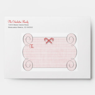Candy Cane Holiday Envelope