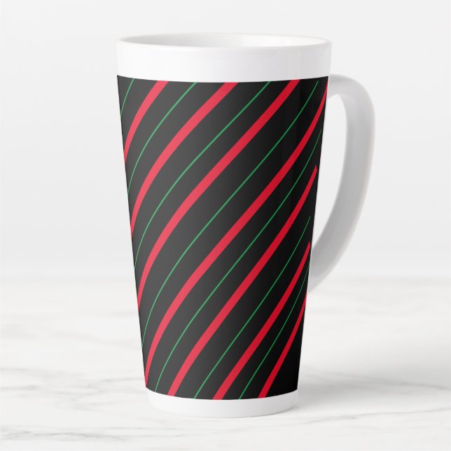 Candy Cane Holiday Latte Mug  (Right Angle)