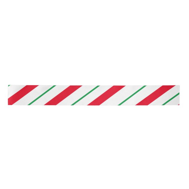 Candy Cane Holiday Satin Ribbon (Front)