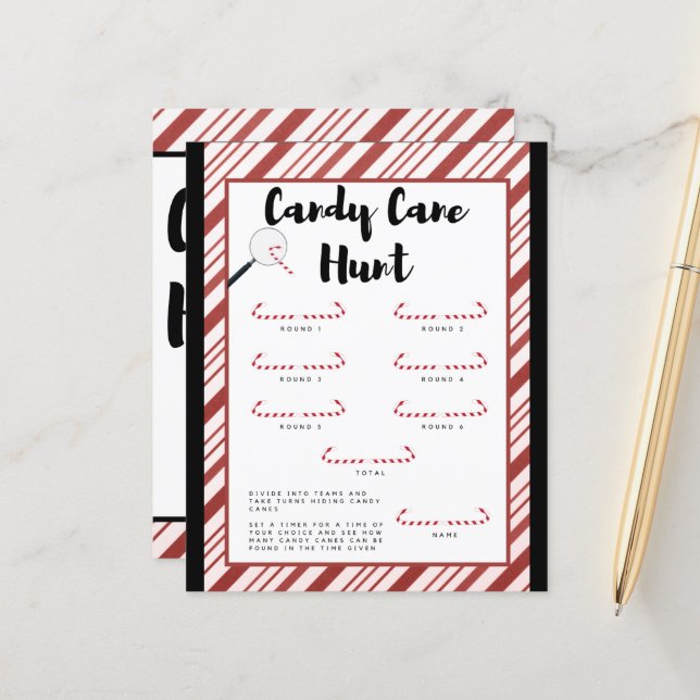 Candy Cane Hunt Game (Front/Back In Situ)