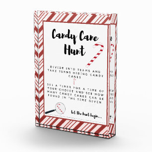 Candy Cane Hunt Sign Photo Block