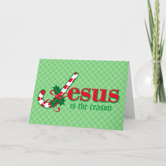 Candy Cane Jesus Card (Front)