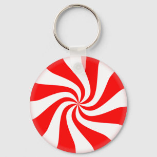 Candy cane key ring