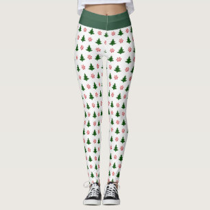 Candy Cane Kisses and Christmas Trees  Leggings