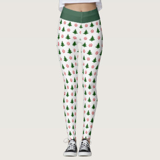 Candy Cane Kisses and Christmas Trees  Leggings