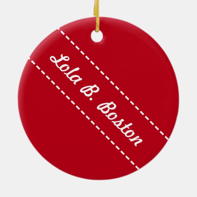 Candy Cane Kisses - Lola B. Boston Ornament (Back)