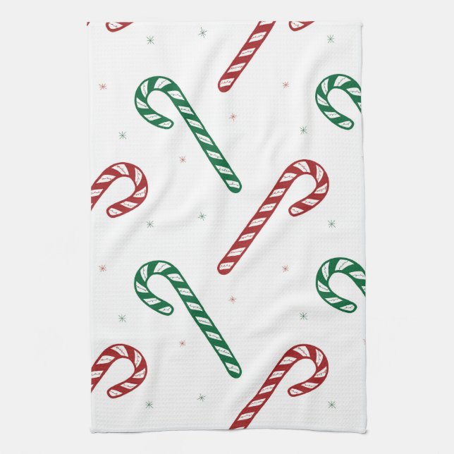 Candy Cane Kitchen Towel (Vertical)