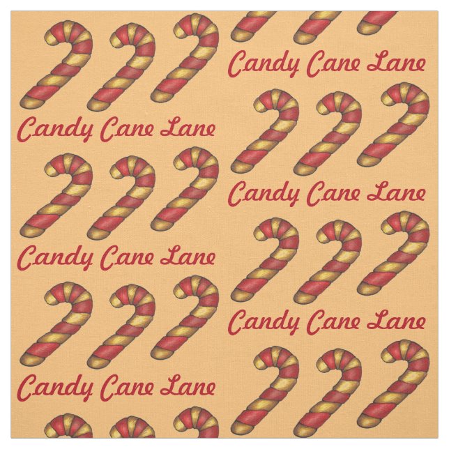 Candy Cane Lane Christmas Cookie Holiday Baking Fabric (Swatch)