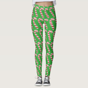 Candy Cane Leggings _ Holiday Fashion